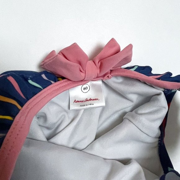 Hanna Andersson Girls 60 Swimsuit Lot – Floral & Stripe One Piece Set - Picture 5 of 9